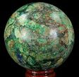 Polished Azurite, Chrysocolla & Malachite Sphere - Peru #65064-1